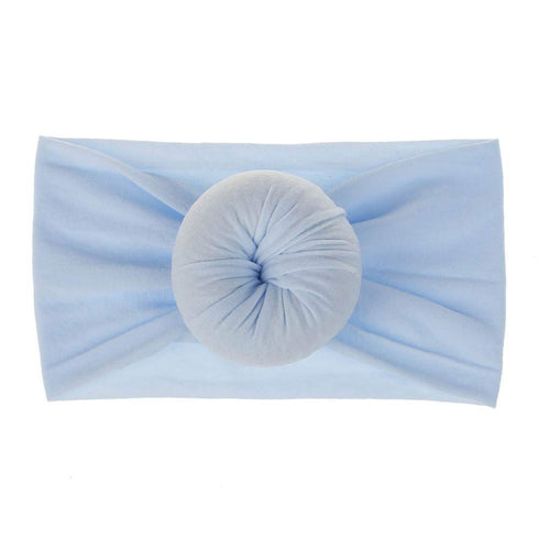Qandsweet Baby Headbands, Circle Bows Knotted Soft Silk Nylon Headwraps for Newborn Infant Toddlers
