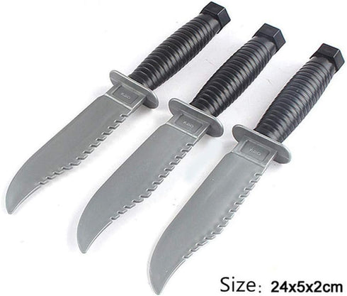 3pcs Plastic Knife Toy Train Swords, Halloween Costume Party Props, Simulation Plastic Sword Toy