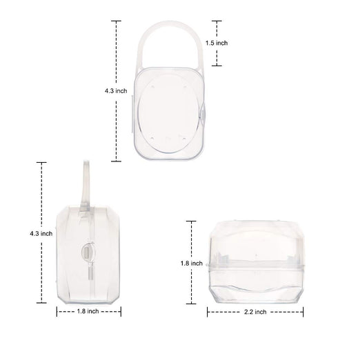 Accmor 4 Pack Pacifier Case, Pacifier Holder Case with Handle, BPA Free Universal Pacifier Container Box for Travel