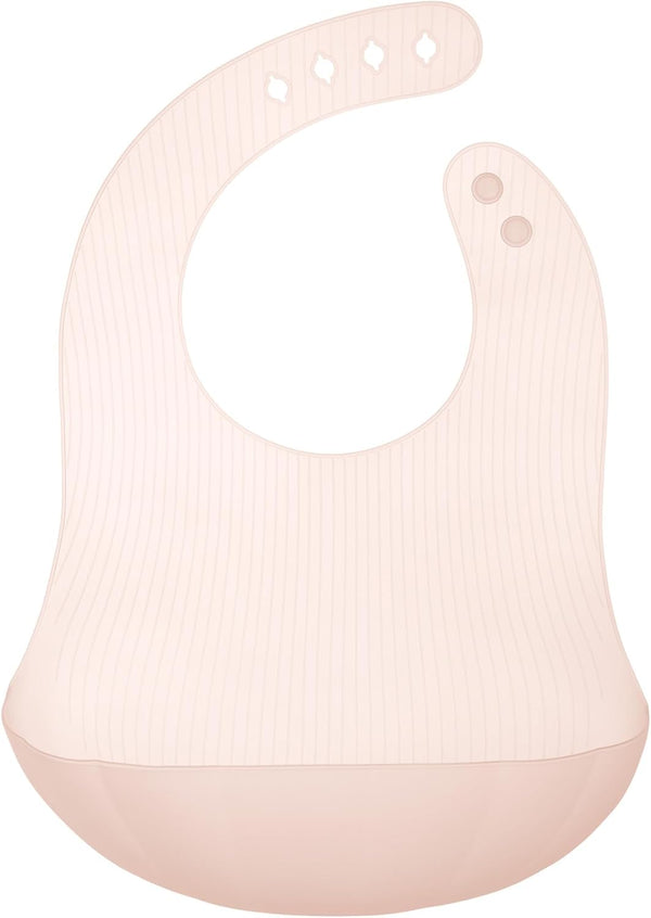 Olababy Fold N Go Silicone Baby Bib with Travel Case, Soft Lightweight Waterproof Bibs for Infants & Toddlers