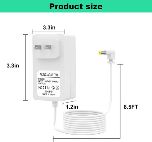 DZDQDR 12 Volt Breastfeeding Power Adapter - for Luna Hospital Grade Pump - Charging Pump Adapter w/Barrel Connector