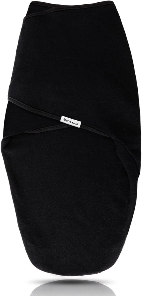 Baby Swaddle Blankets, Soft and Cozy Organic Cotton Black Swaddle Wrap, Receiving Blankets for Baby Girl Boy, 0-3 Months