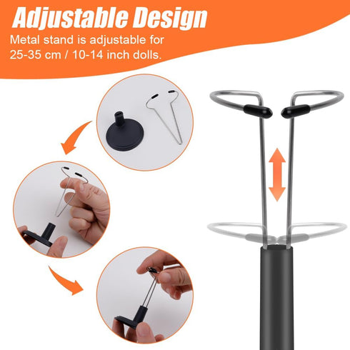HMIEPRS 5pcs Doll Stand Display Holder, Stand Action Figure Display Rack, Doll Bracket Support Portable for Decoration