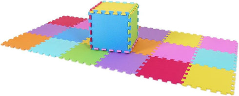 meiqicool Color20pcs EVA Foam Puzzle Play Mat for Baby - Non Toxic Interlocking Soft Floor Tiles - Kids Toddler Infant