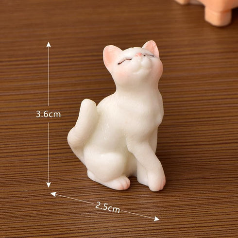 josaner-zz 1/12 Dollhouse Cats w/ Scale Accessories Mini Furniture Model Wooden Miniature (Multicolor-Simple)