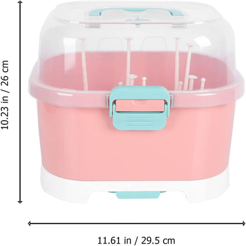 Countertop Kisangel Baby Bottle Drying Rack High Capacity Bottle Dryer with Detachable Hollow Drain Net and Pacifier