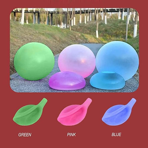 36'' Water Filled Bubble Ball - Inflating TPR Ball for Adults, Creative Water Injection Bubble Toy for Outdoor Fun