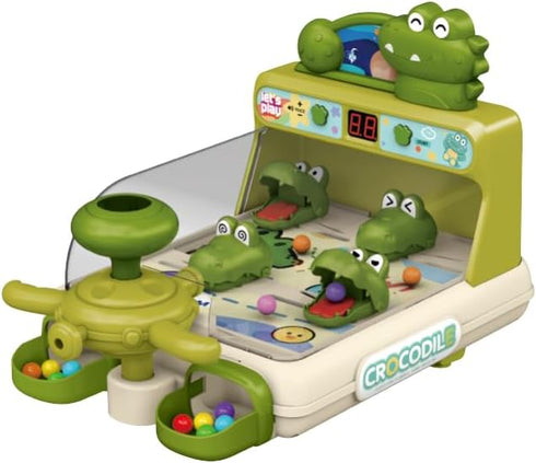 Dinosaur Crocodile Pinball Machine Board, Interactive Electronic Toys for Kids Ages 3-5 Birthday Gift for Early Learning