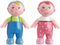 HABA Little Friends Babies Marie & Max, 2.5" Twin Baby Dollhouse Toy Figures (2 Piece Set)