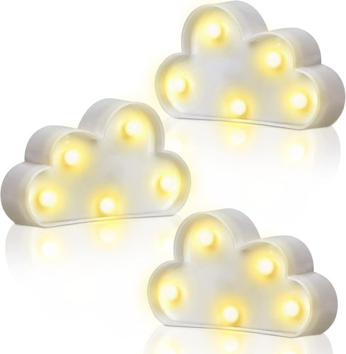 clothmile 3 Pcs LED Cloud Night Light Can Be Hung On The