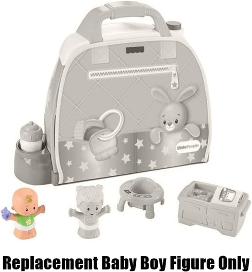 Replacement Part for Fisher-Price Little People Cuddle 'n Play Nursery Playset - Baby Boy Figure with Green Shirt