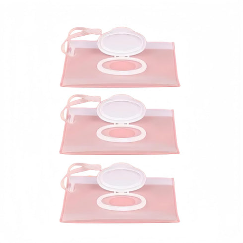 Calsgkspray 3Pcs Baby Wipe Case Travel Holder Keeps Wipes Moist Set of Wet