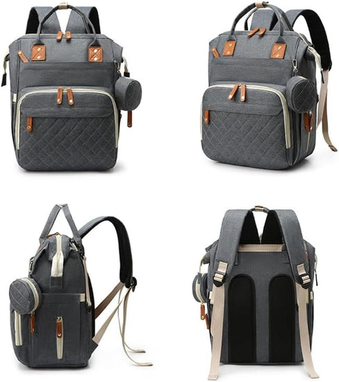 zepingminn Backpack, Diaper Bag Multifunctional Travel Baby Bag with Changing Pad, Insulated Bottle Holders, Pacifier