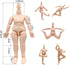 niannyyhouse DOD 10cm Doll Action Figures Body Suitable for 1/12 BJD Dolls Head (Normal White-Standard Package A)