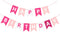 Pink Happy Birthday Banner Sign, Bunting Garland for Kids Girls Baby 1st Birthday Party Decorations