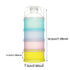 Manwetye 2 4 PCS Layers Baby Milk Powder Dispenser, Milk Powder Pots,Formula Dispenser Portable Milk Powder Formula