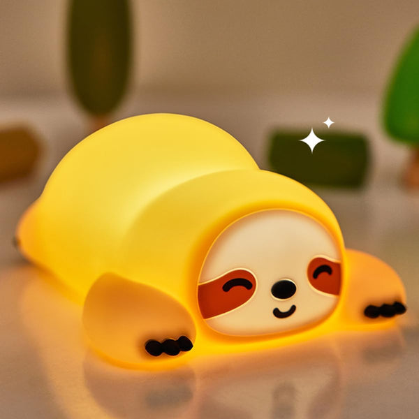 DREAMING MY DREAM Squishy Sloth Night Light,LED Novelty Animal Nightlight,3 Levels Dimmable,30Min