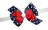 WD2U Baby Girls 4.5" Red White Blue Star Spangled July 4th Hair Bow Stretch Headband