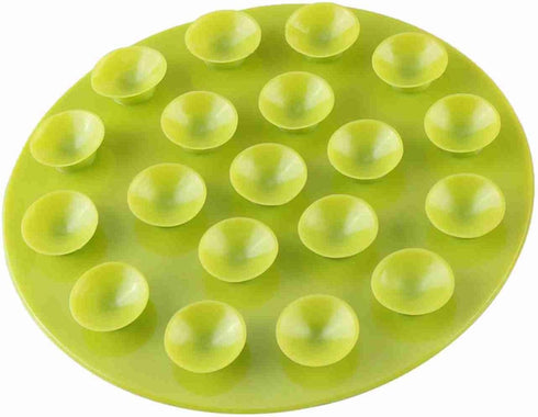 Children's Tableware Sucker Baby Kids Magic Suction Mat, Portable Double-Sided Anti-Slip Plate Bowl Cutlery (Green)