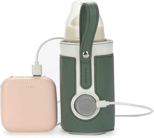 Keenso Baby Bottle Keep Warm Cover,3 TemperaturePortable Baby Bottle Warmer with USB