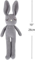 Moni's Choice Handmade Stuffed Plush Baby Crochet Bunny Rabbit, Grey Lovey Sleep Toy for Newborns