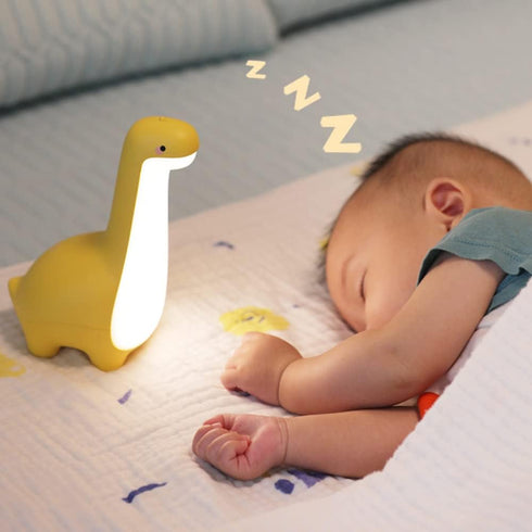 Dinosaur Night Light, Adjustable Night Lamp for Kids Girls Boys, USB Rechargeable Touch Control Bedside Sleep Lamp
