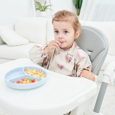 Long Sleeve Waterproof Baby Bibs with Food Catcher - Easy Clean & Washable for Infants and Toddlers