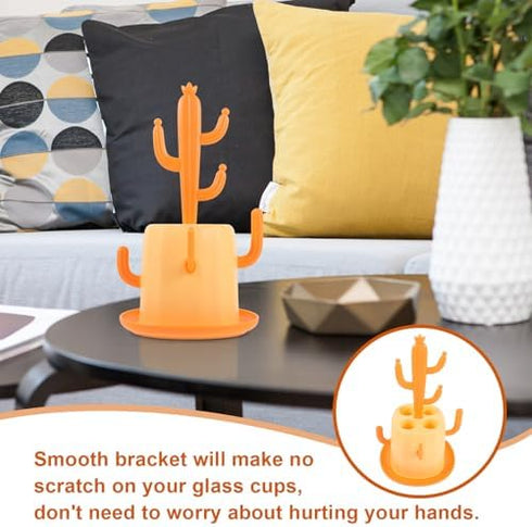 Generic Cactus-Shaped Baby Bottle Drying Rack - a Multi-Functional Storage Rack with Detachable Hooks for Convenient