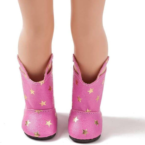 TOYYSB 6 14.5 Inch 100% Pairs Doll Shoes Fits Doll American Wellie Wishers Dolls Get Boots Doll Accessories