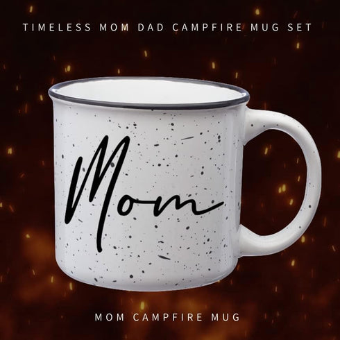 Set Set Mom Dad Campfire Mug - New Parents Couples Gifts - Pregnancy Announcement - Gift Ideas for Expecting Parents