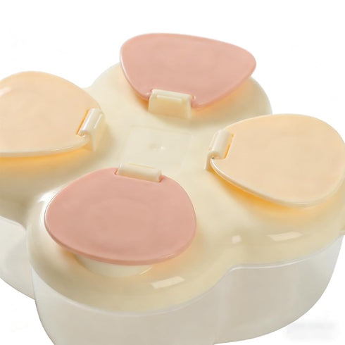 Generic 4-Grid Portable Formula Container Leak-Proof Child Snack Storage Box, Travel Protein Powder Containers