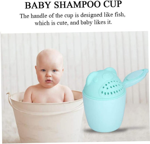 Gcroet Children's Shampoo Cup,Baby Shower Spoons,Shower Washing Head Bath Spoons,Watering Bailer Shampoo Cup Toy