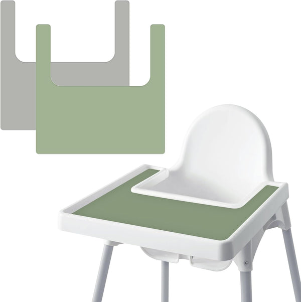 High Chair Placemat for IKEA Antilop Baby High Chair, 2 Packs Stain