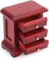 1:12 Miniature Bedside Furniture Dollhouse Nightstand Bedroom Drawer Cabinet Model Accessories Mini House Scene