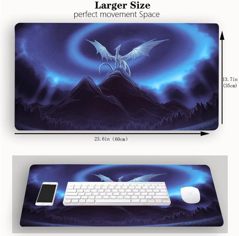 Fantasy Black Lotus TCG Playmat - 24 x 14 inches Game Mat for MTG DTCG CCG RPG Trading Card Games