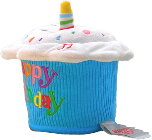 8 inches Cuddle Barn - Birthday Cupcake Spinner | Animated Cupcake Musical Plush Toy Spins and Lights Up to the Song