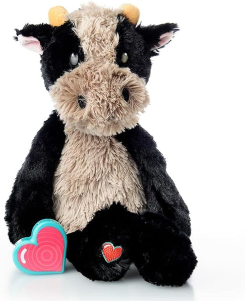 My Baby's Heartbeat Bear Recordable Stuffed Animals with 20 sec Heart Voice Recorder, Cow