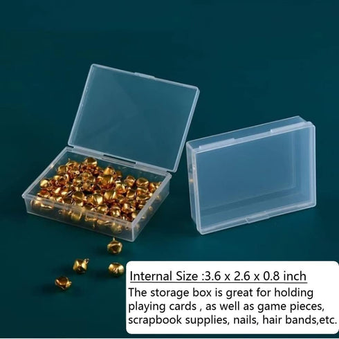 4PCS Playing Card Deck Cases - Clear Plastic Gaming Card Holder Organizer, Snaps Closed, Empty Storage Box