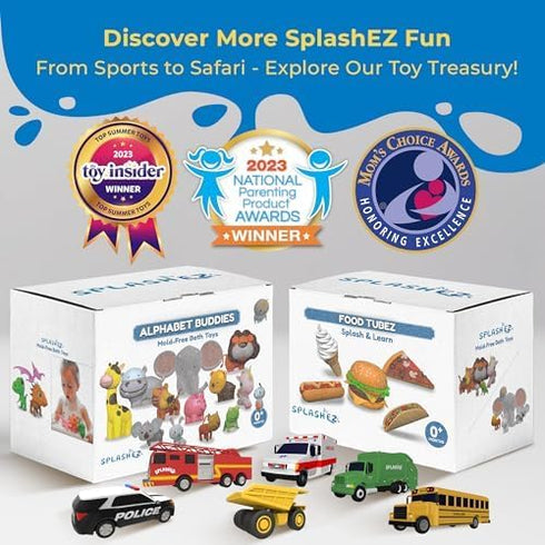 Mold-Free Bath Toys for Babies and Toddlers - Non-Squirting, BPA-Free, Safe Infant Bath Toys for Tub, Beach, Pool
