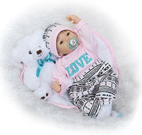 Reborn Dolls Baby Clothes - Pink Outfits for 20"-22" Reborn Doll Girl Baby Sets