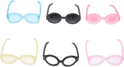 TOYANDONA 40pcs Doll Glasses, Miniature Eyeglasses Costume Accessories for Dollhouse Crafts (Random Color)
