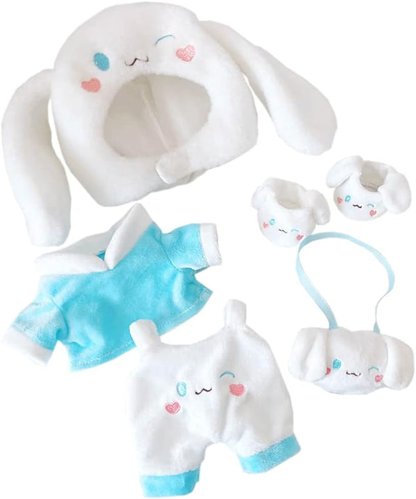niannyyhouse Doll Dressup - 7.8in/20cm Plush Doll Clothes, Blue Dog Suit Accessories for Stuffed Figures