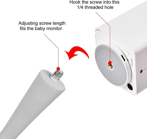 for Nanit Pro Smart Baby Monitor & Flex Stand Monitor Mount, Also for VTech VM901, VH919HD, Momcozy BM01, Motorola VM36XL & VM50G, White