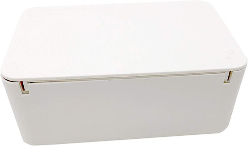 DEF Wipes Dispenser - Polypropylene Baby Wipes Case, Keeps Wet Tissue Fresh, Easy Open and Close, Non-Slip (White)
