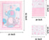 Luxanna Set 3 Sets Crib Bedding Pieces Baby Nursery Bedding with Baby Comforter,Crib Fitted Sheet, Crib Skirt (Pink)