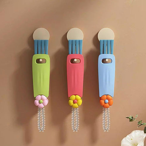 generic 3 1 Set Lid,180 in Cup Lid Cleaning Brush for Narrow Gaps,Multifunctional Crevice Cleaner for Baby Bottle