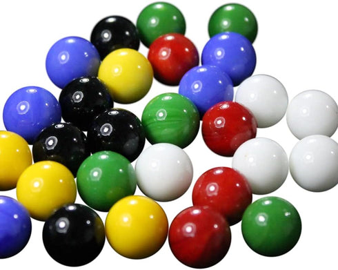 Mega Game Replacement Marbles 14mm - Solid Glass, 60 Pieces for Chinese Checkers, Crafting (Multi)