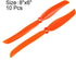 8060 8x6 Inch 2-Vane 10pcs uxcell RC Propellers CW Fixed-Wing for Airplane Toy, Nylon Orange with Adapter Rings