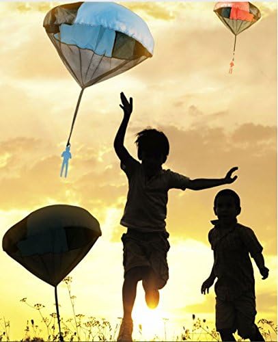 Toys+ Skydiver Parachute Men Party Pack, 10 Piece Tangle Free (Colors and Styles May Vary) for Kids