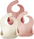 PandaEar Silicone Bibs for Babies & Toddlers, Adjustable Waterproof BPA Free Soft Bibs with Large Pocket